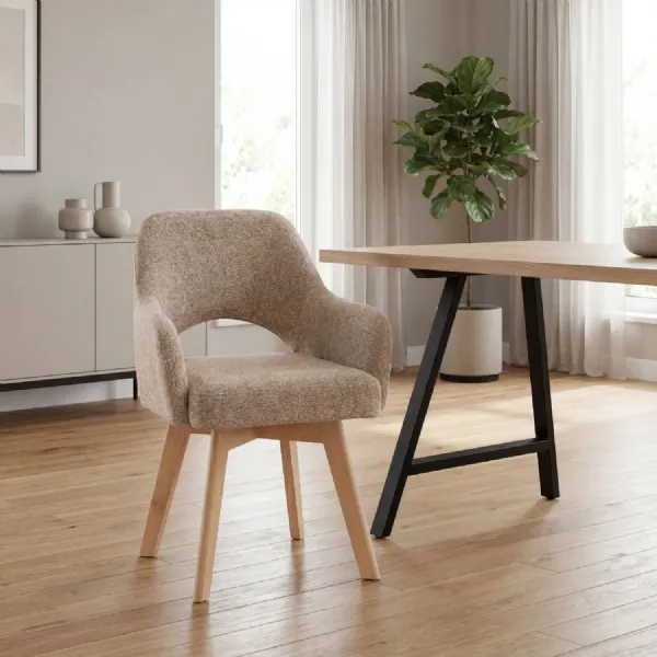 Belvedere Swivel Dining Chair Cream
