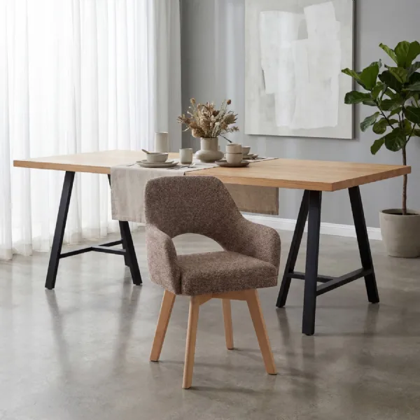 Belvedere Swivel Dining Chair Cream