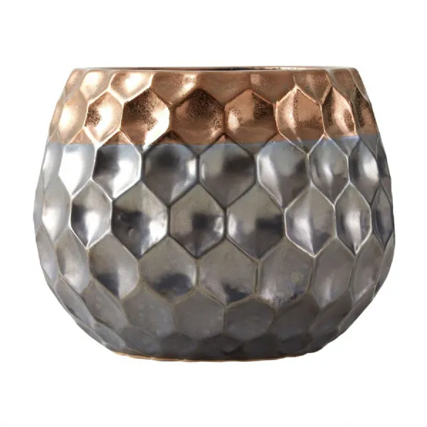 Trendy Geometric Metallic Vase