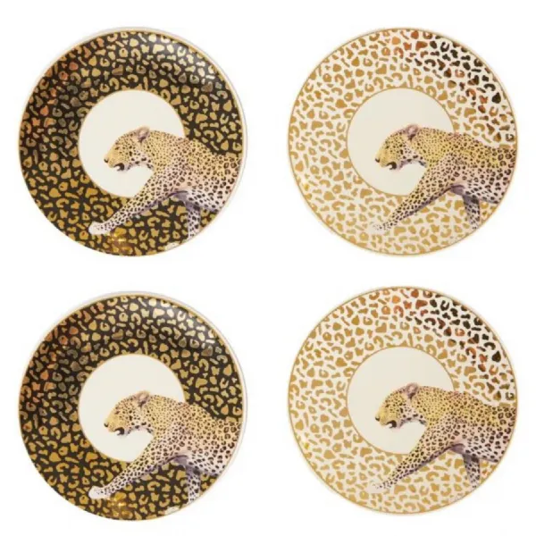 London Leo Set of 4 Canape Plates