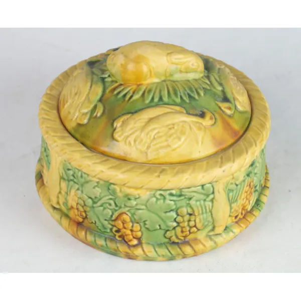 Majolica Rabbit Tureen