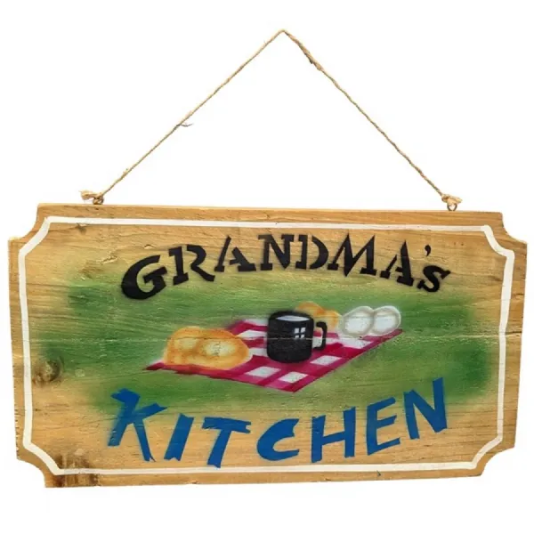 Wooden Plaque Grandmas Kitchen 36cm