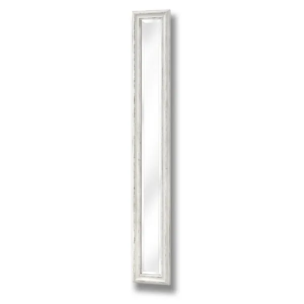 Distressed White Narrow Wall Mirror