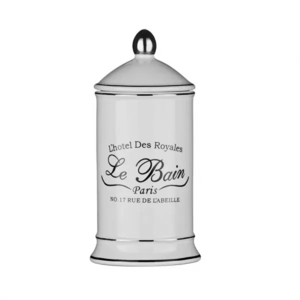 Rustic French Cotton Bud Jar