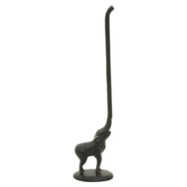 Black Decorative Elephant Toilet Roll Holder