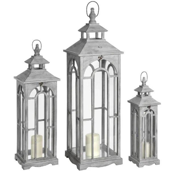 Pagoda Style Wooden Lanterns