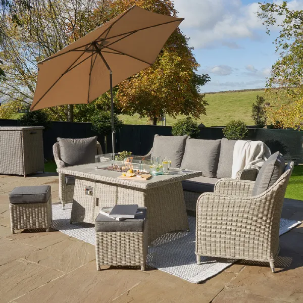 Premium Havana Taupe 3m Round Outdoor Parasol