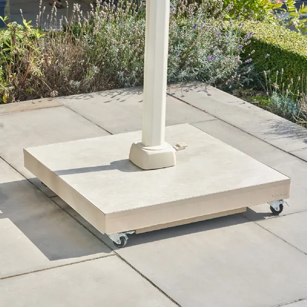 Ceramic Sandstone Wheeled Parasol Base 90kg