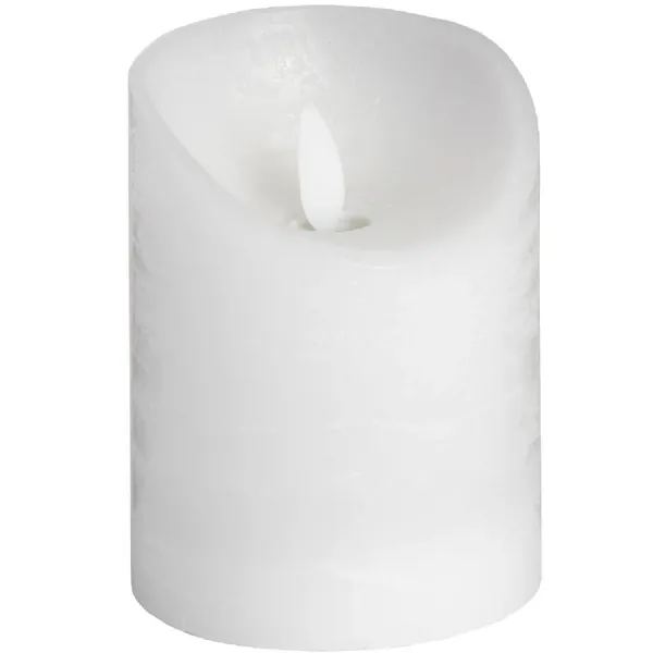 Luxe Collection 3 x 4 White Flickering LED Candle
