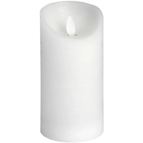Luxe Collection 3 x 6 White Flickering Flame LED Wax Candle