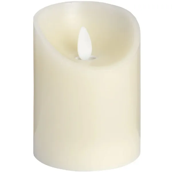 Luxe Collection 3 x 4 Cream Flickering LED Candle