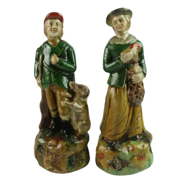 Set of 2 Staffordshire Country Figurines 23.5cm