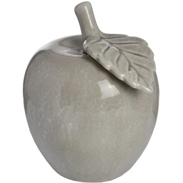 Antique Grey Large Ceramic Apple