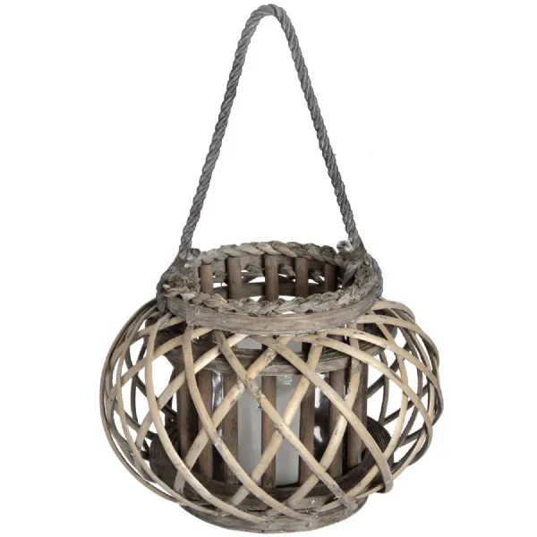 Large Wicker Basket Lantern