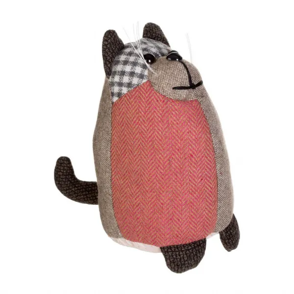 Large Patchwork Cat Door Stop