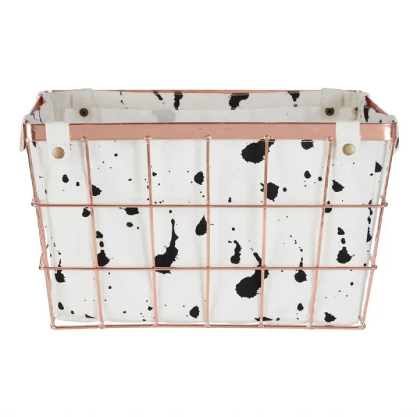 Iron Basket In Rose Gold Wire