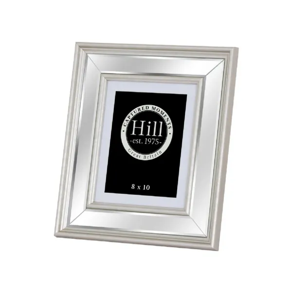 Silver Bevelled Mirrored Photo Frame 8X10