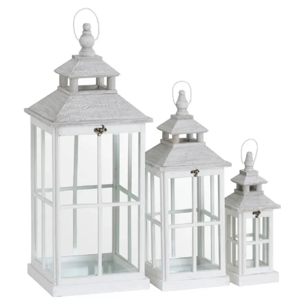 White Window Set of Lanterns