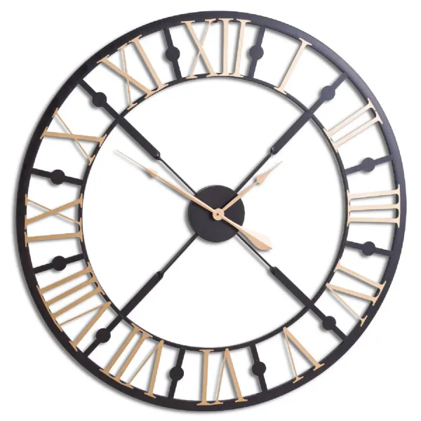 Black And Gold Skeleton Clock