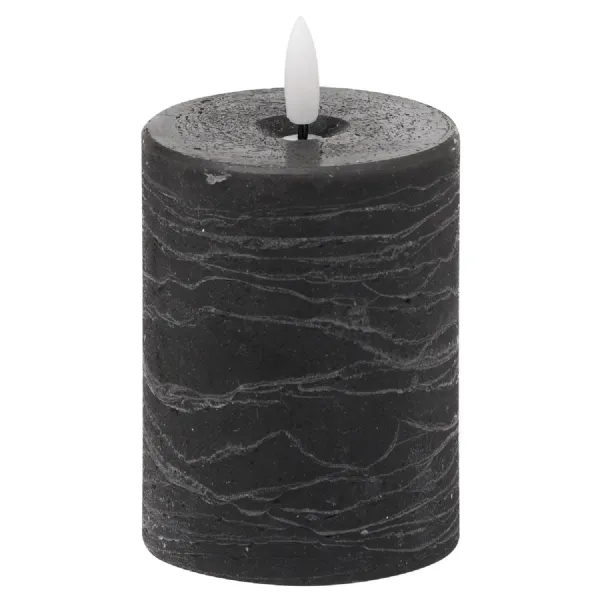 Luxe Collection Natural Glow 3x4 Black LED Candle