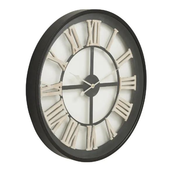 Black Framed Skeleton Clock
