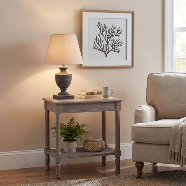 Incia Urn Wooden Table Lamp