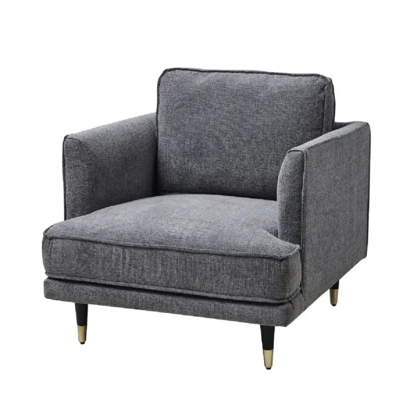 Grey Fabric Large Arm Chair
