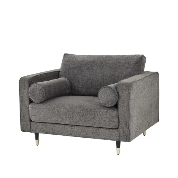 Grey Large Fabric Arm Chair
