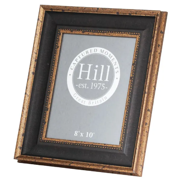 Black And Antique Gold Beaded 8X10 Photo Frame