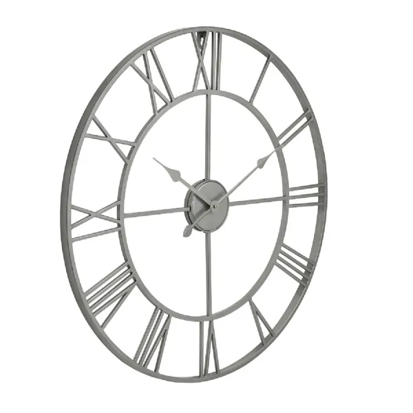 Silver Skeleton Wall Clock