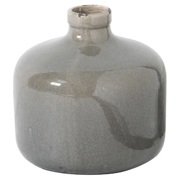 Distressed Grey Glazed Vase