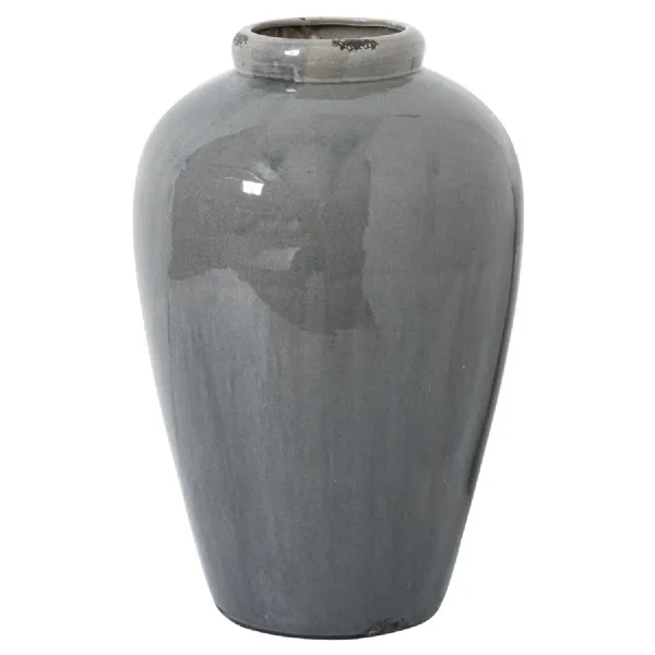 Grey Glazed Tall Vase
