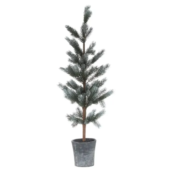 Christmas Fir Tree In Stone Pot