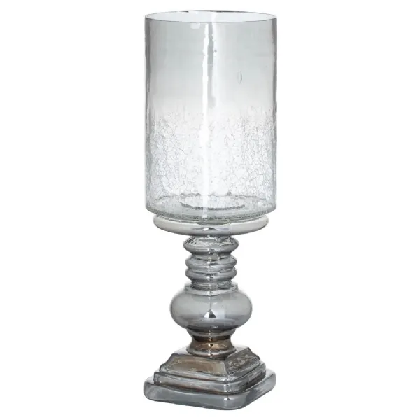 Smoked Midnight Glass Candle Holder