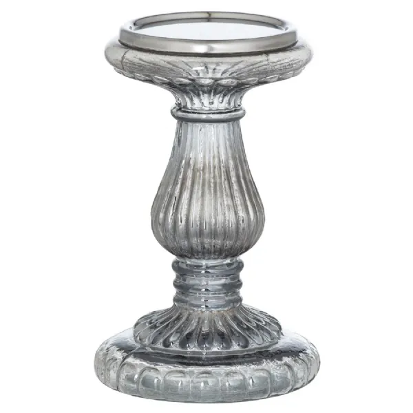 Smoked Midnight Small Candle Pillar