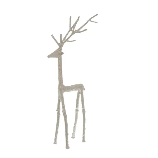 Silver Standing Stag Ornament