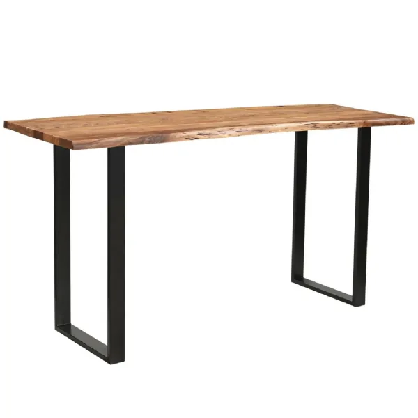 Acacia Large Metal Frame Bar Table