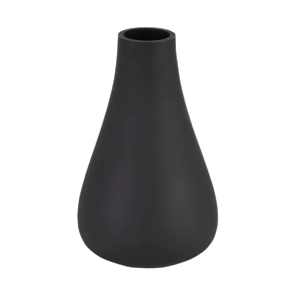 Black Tapered Glass Vase