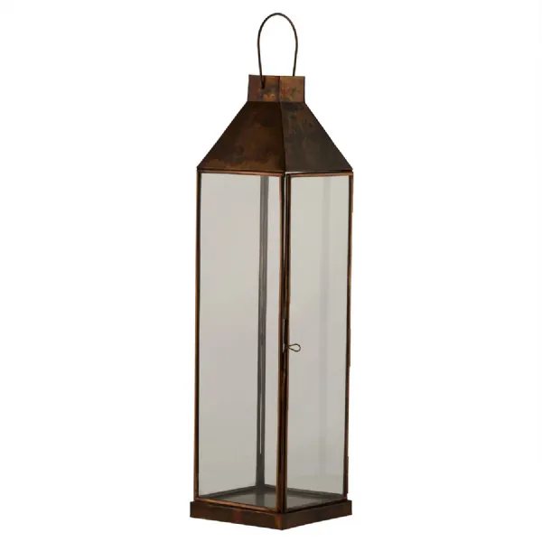 Burnished Brass Large Lantern