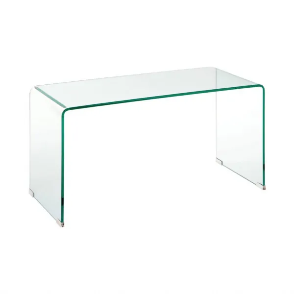 Bent Clear Glass Coffee Table