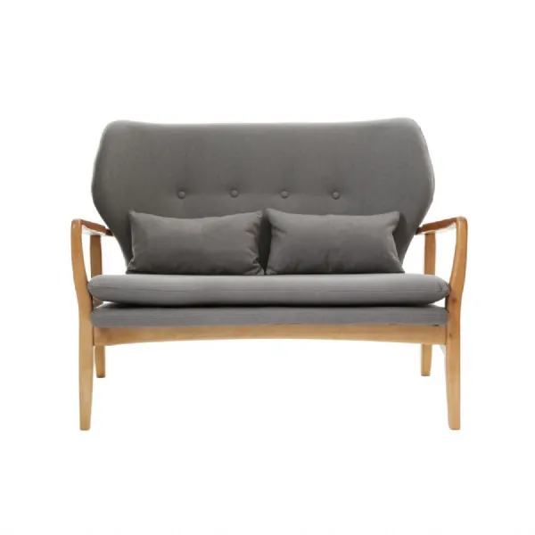 Grey Birch Wood Frame Sofa