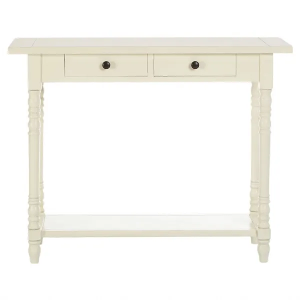 Small White Two Drawer Console