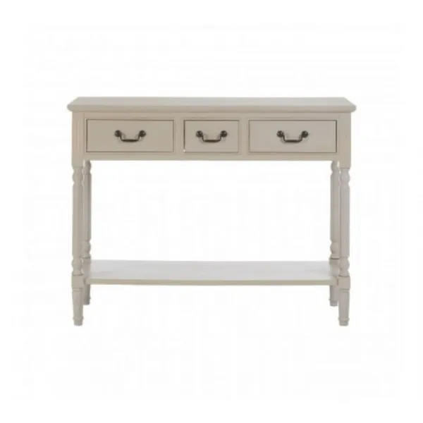 Modern Grey 3 Drawer Console Table