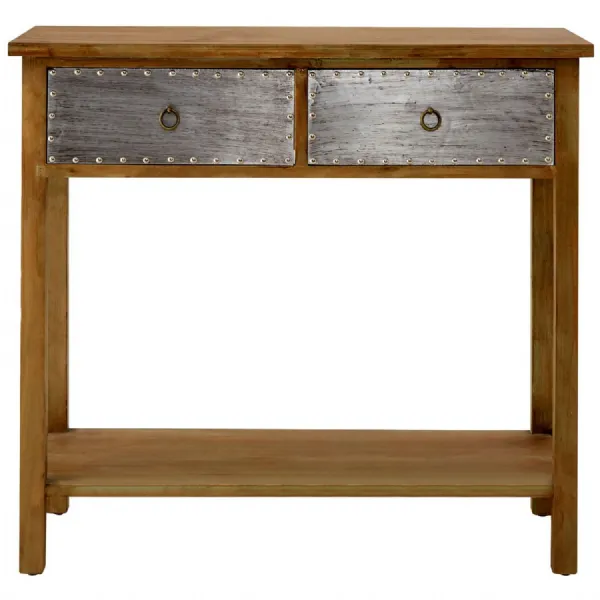 Distressed Contemporary 2 Drawer Console