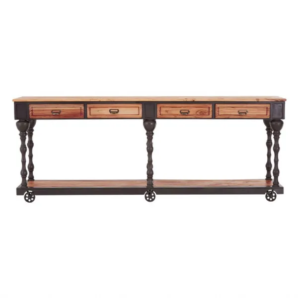 Industrial Elm Wood Console