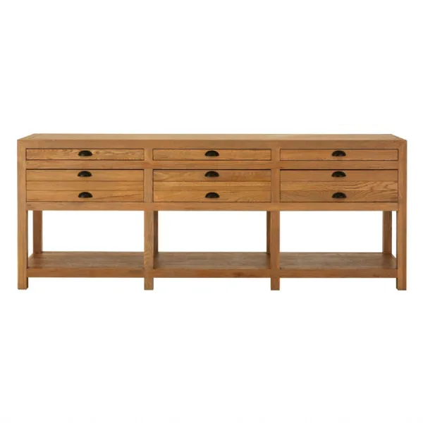 Multidrawer Natural Oak Sideboard