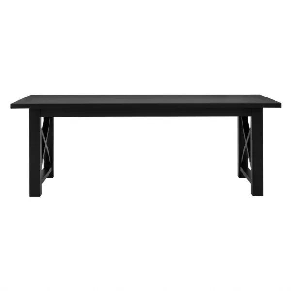 Large Black Oak Dining Table