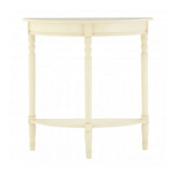 Modern White Half Moon Console Table