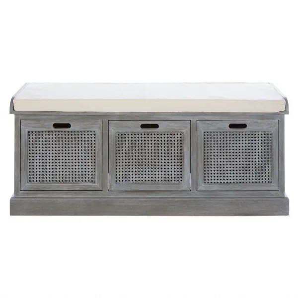 Vintage Slate Grey Storage Bench