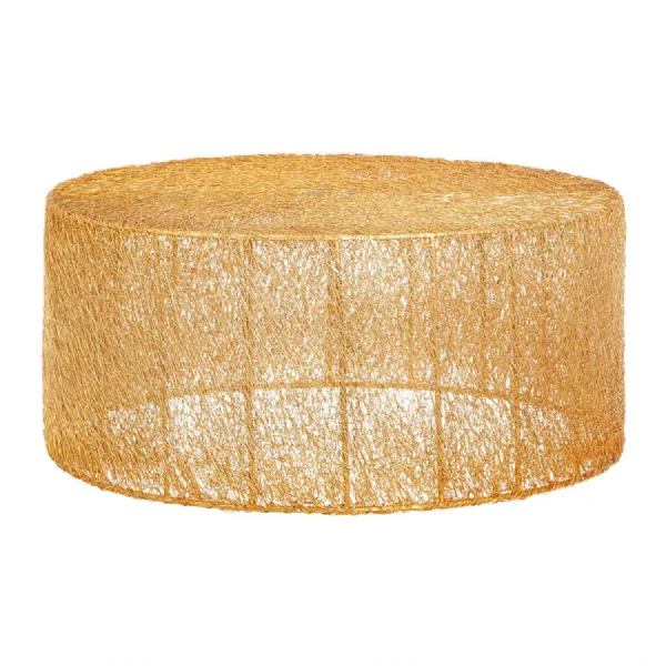 Gold Strand Eclectic Circular Coffee Table